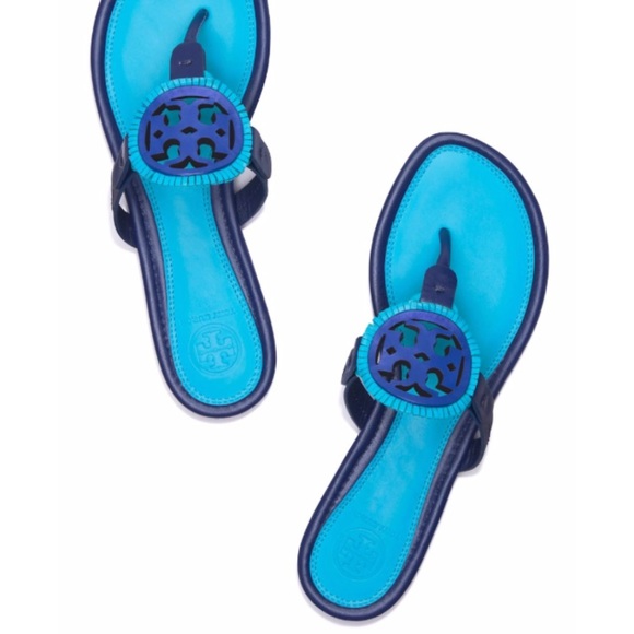 Tory Burch Shoes - NWOT Tory Burch Fringe Miller Sandals - blue